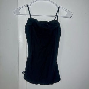 American Eagle black cami with built in bra. Size XS.